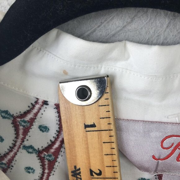 Roja Shirt Womens Large White Western Embroidered Snap Front Long Sleeve Cowgirl - Picture 3 of 16